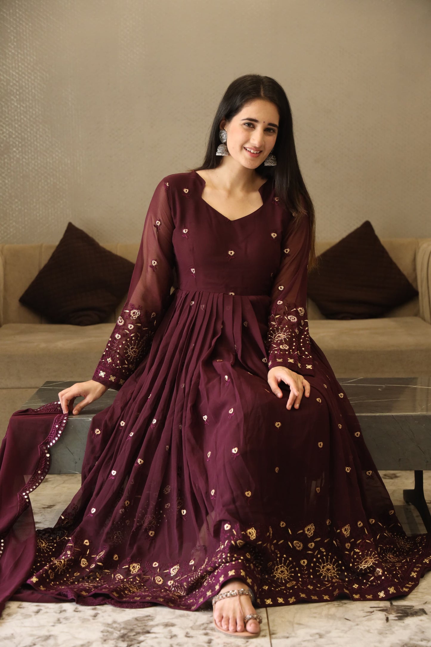 INAAYA WINE SUIT SET