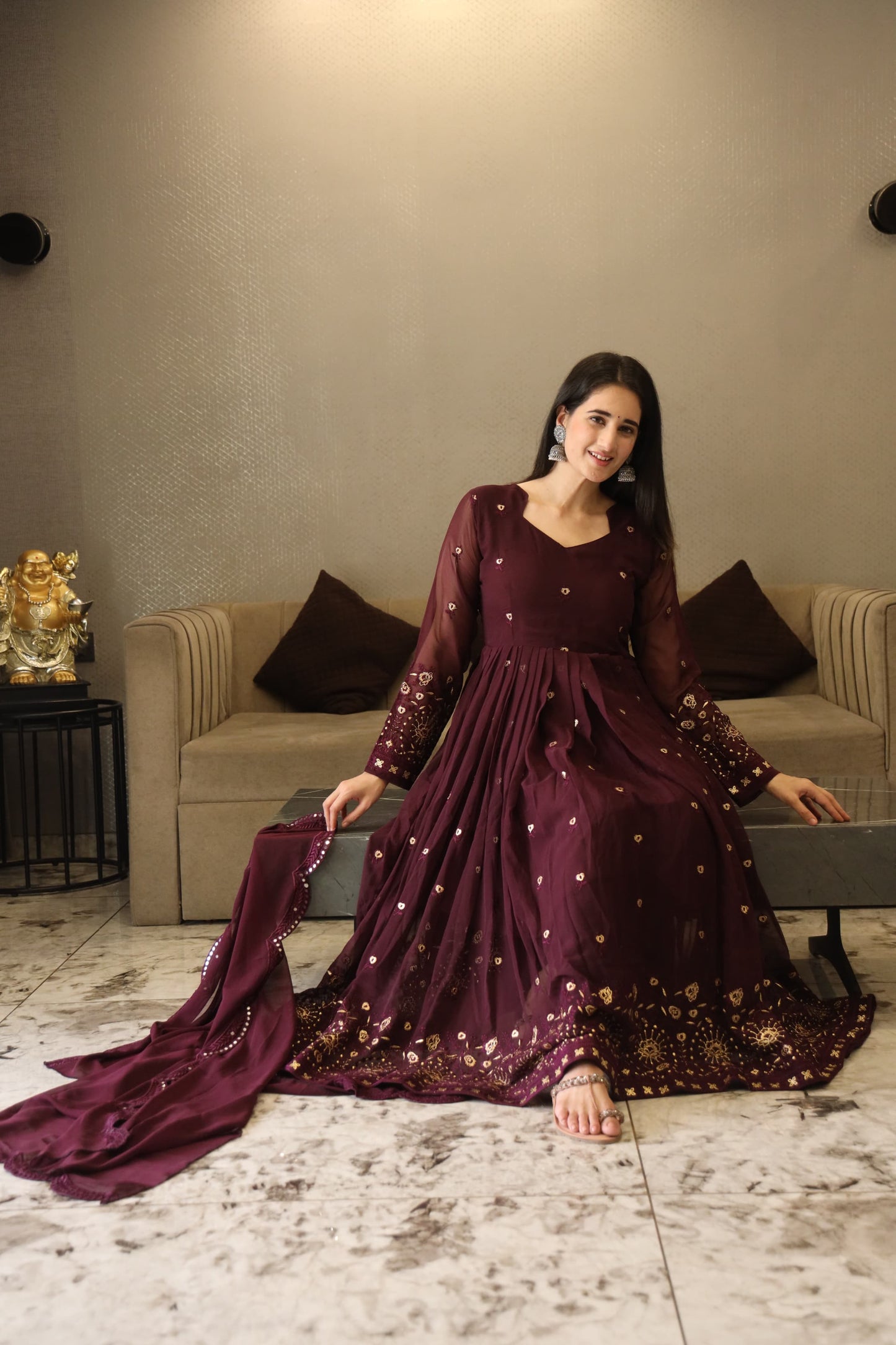INAAYA WINE SUIT SET