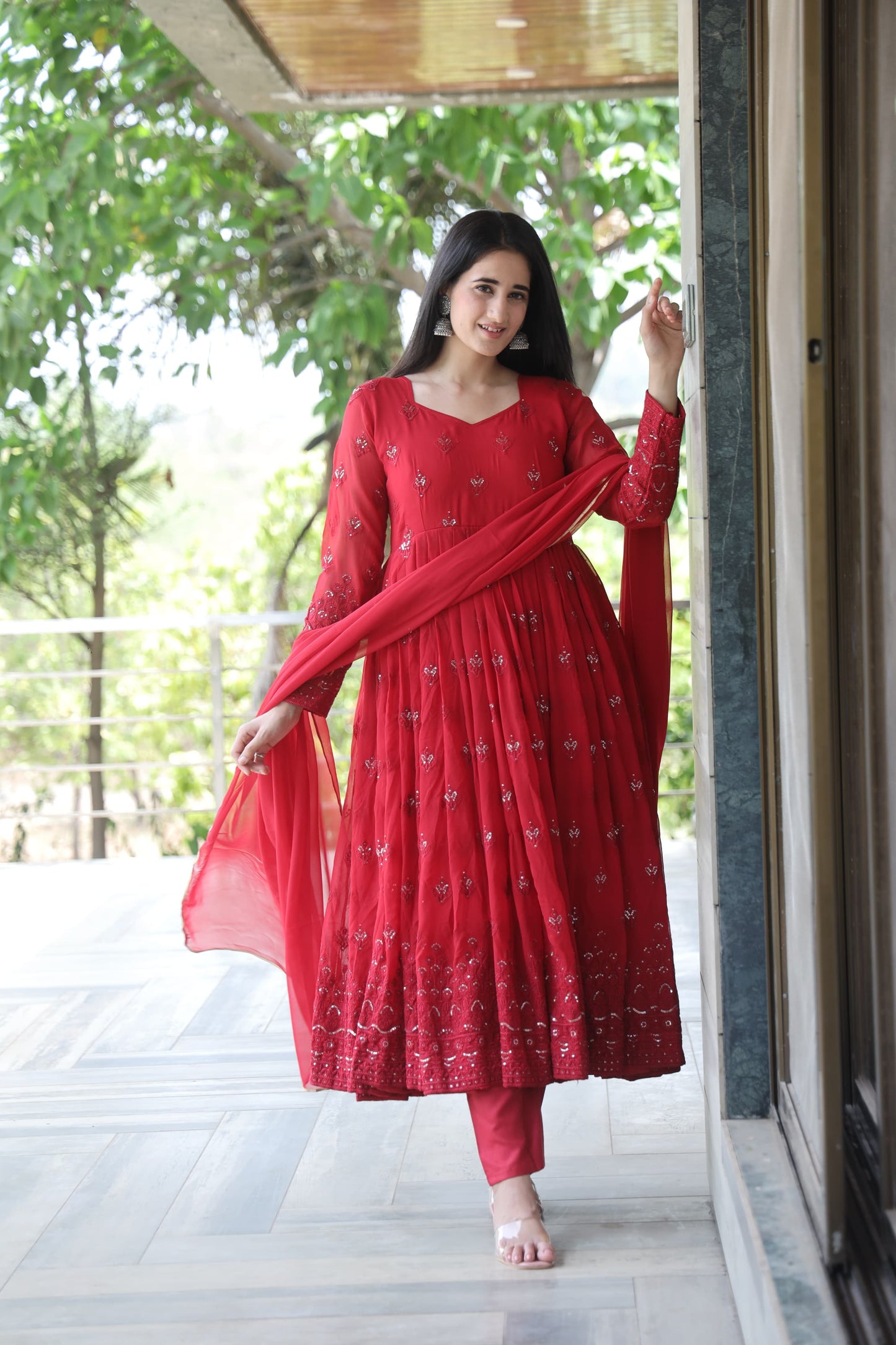 ALLURING RED SUIT SET