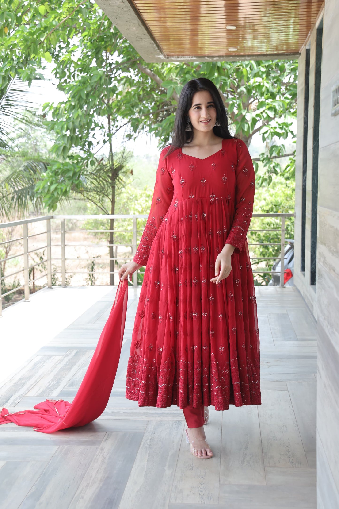ALLURING RED SUIT SET