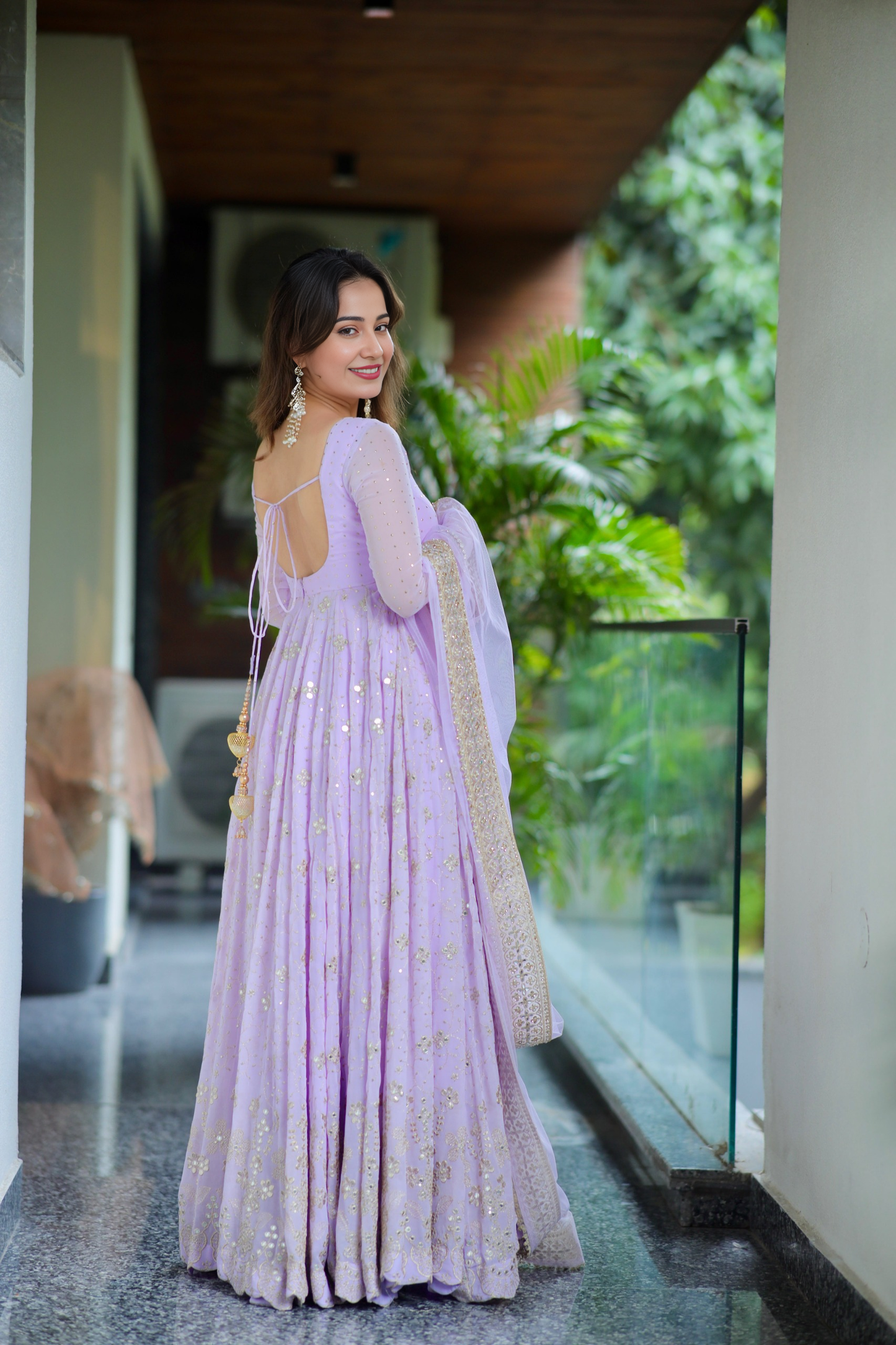 Shine's Lavender Glow Anarkali
