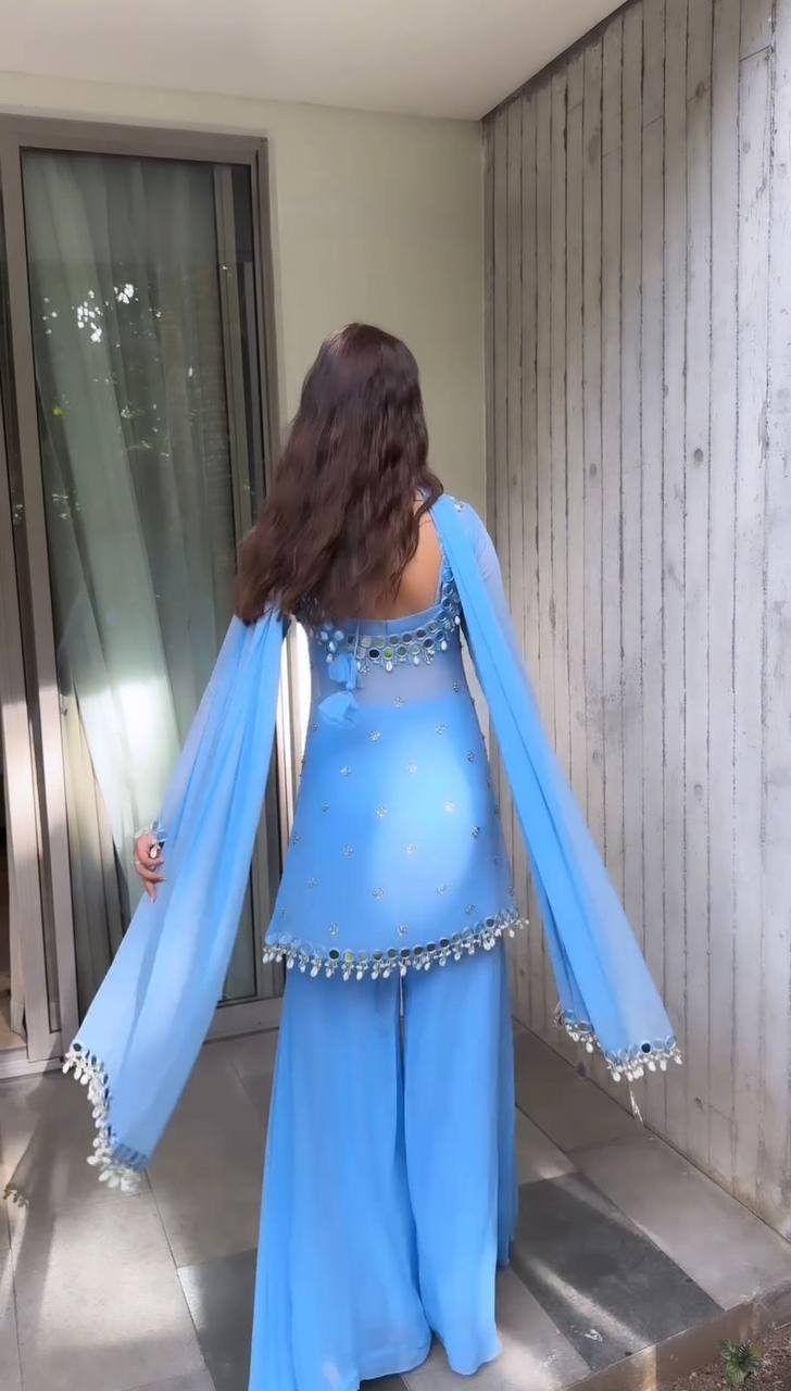 Skyra Blue Royal Suit Set