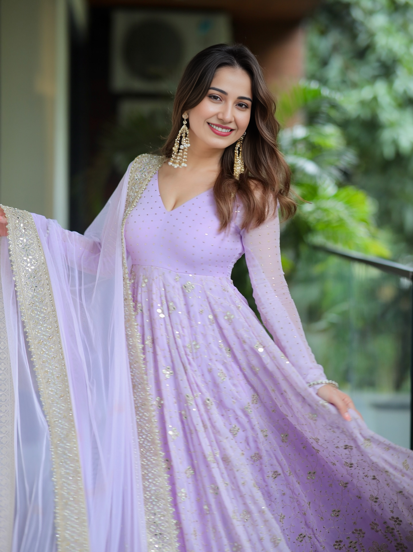 Shine's Lavender Glow Anarkali