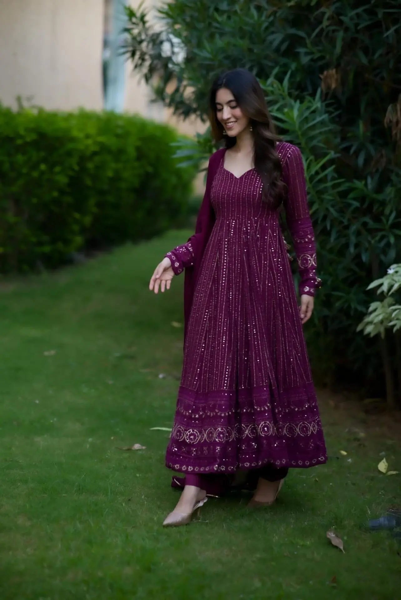 PRIYANKA PURPLE EMBROIDERED SUIT SET