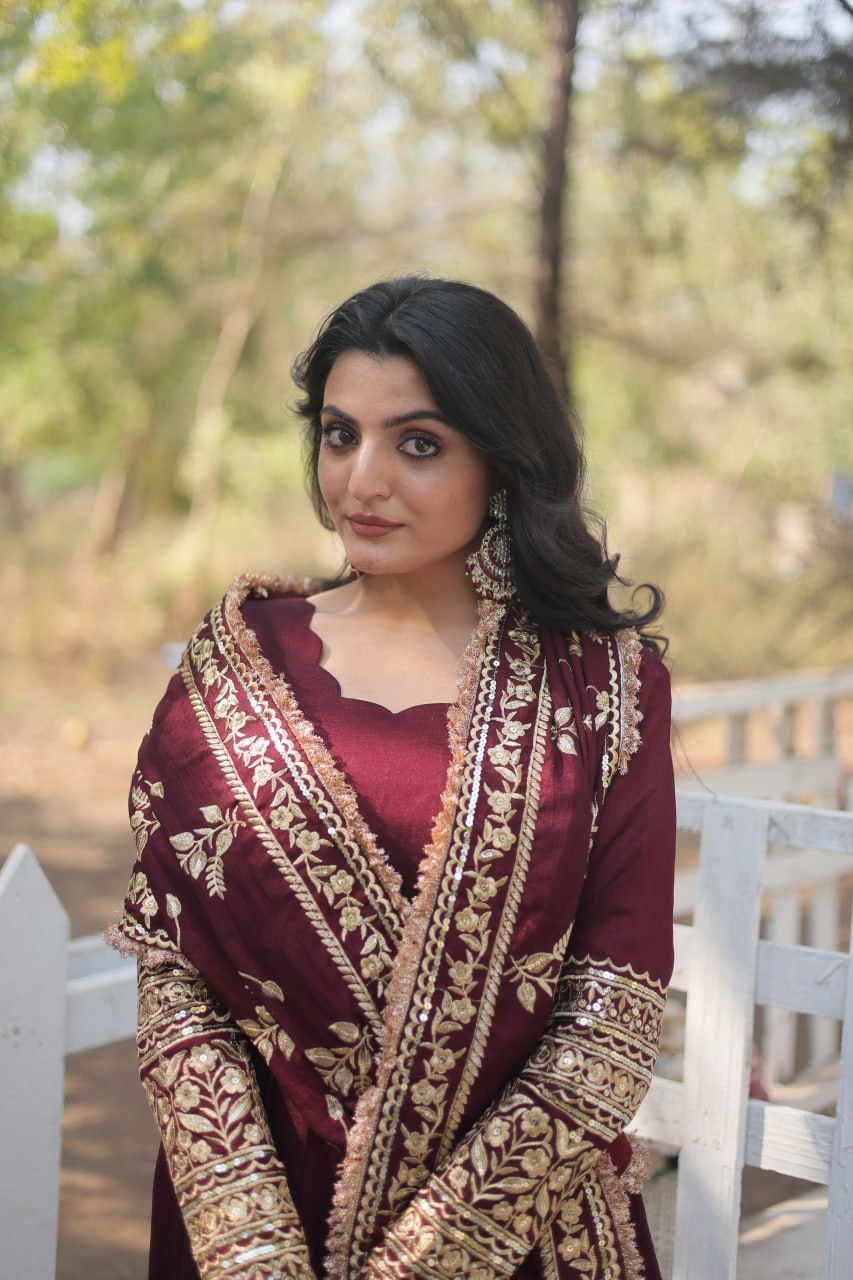 YAMI DARK MAROON SUIT SET