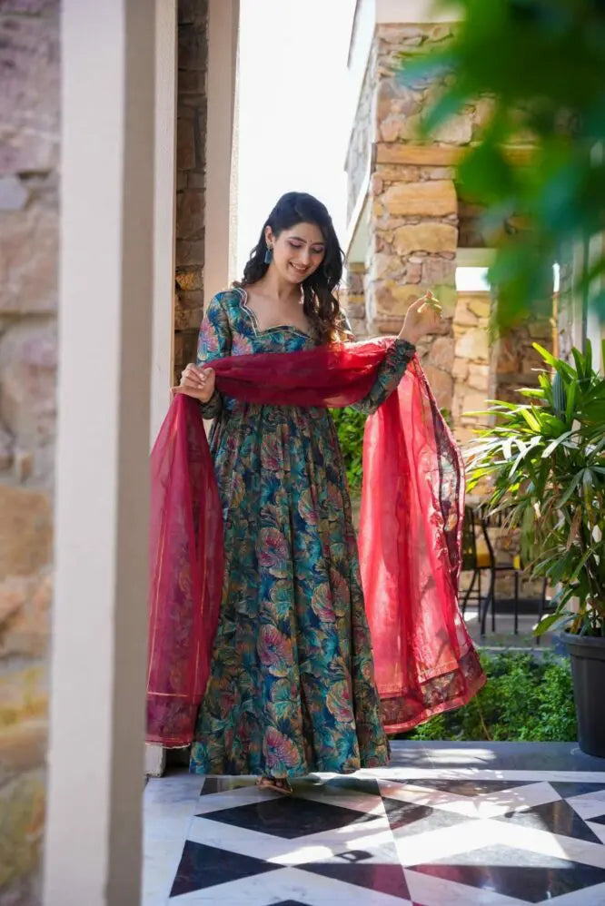 SOHI MALTI COLOR ANARKALI SUIT SET