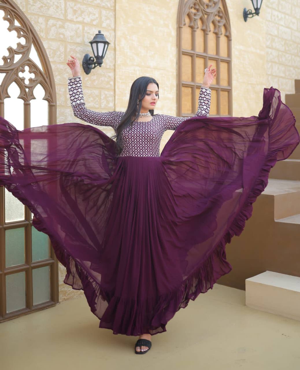 Saniya's Wine Gown