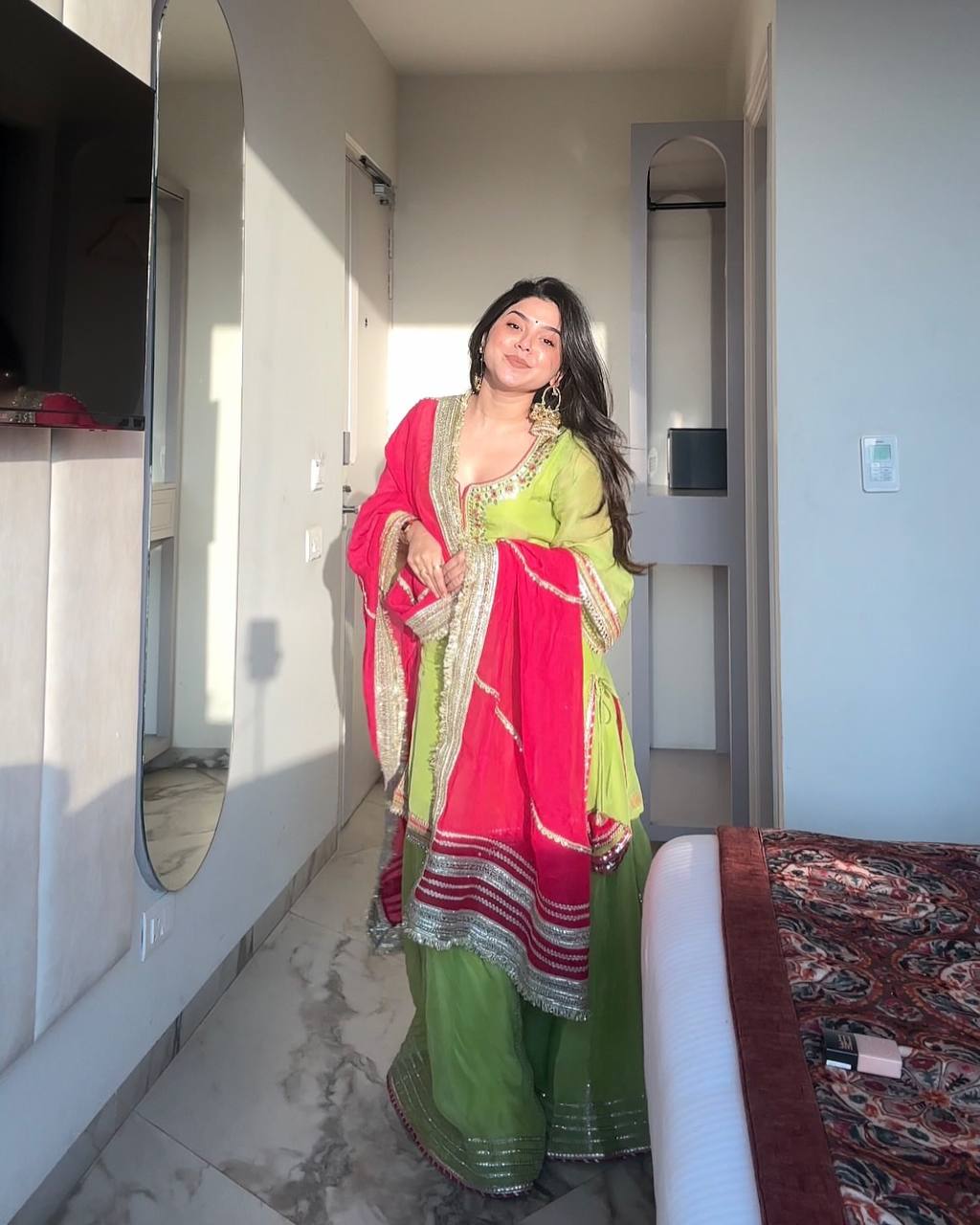 VARTIKA  NEON COLOUR SARARA SUIT
