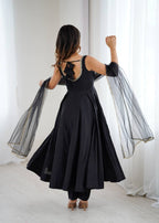 KASTURI BLACK ANARKALI SUIT SET