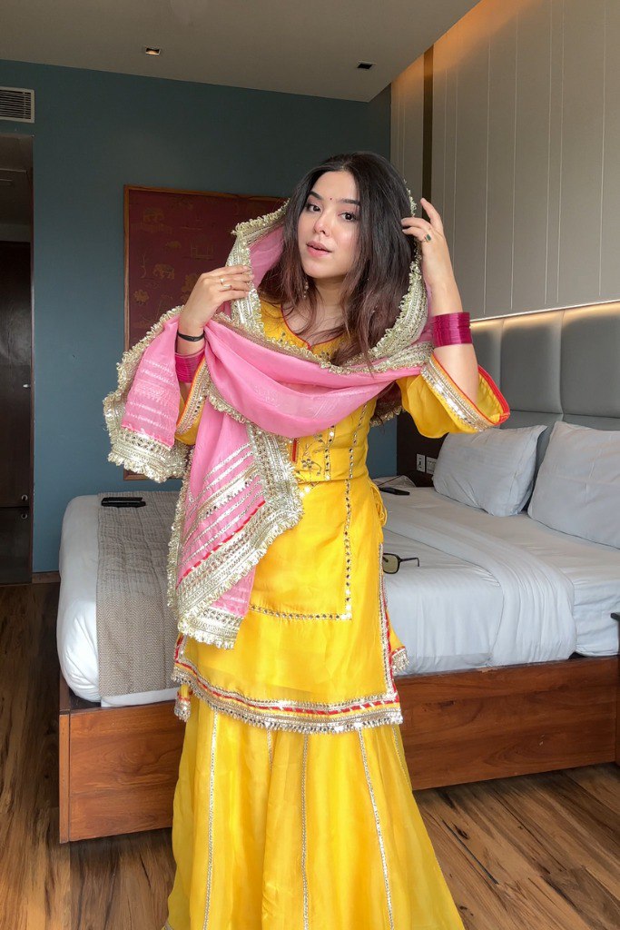 VRATIKLA NEON YELLOW COLOUR  SARARA SUIT