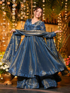 Mehrin  Blue Opulence Anarkali Suit set