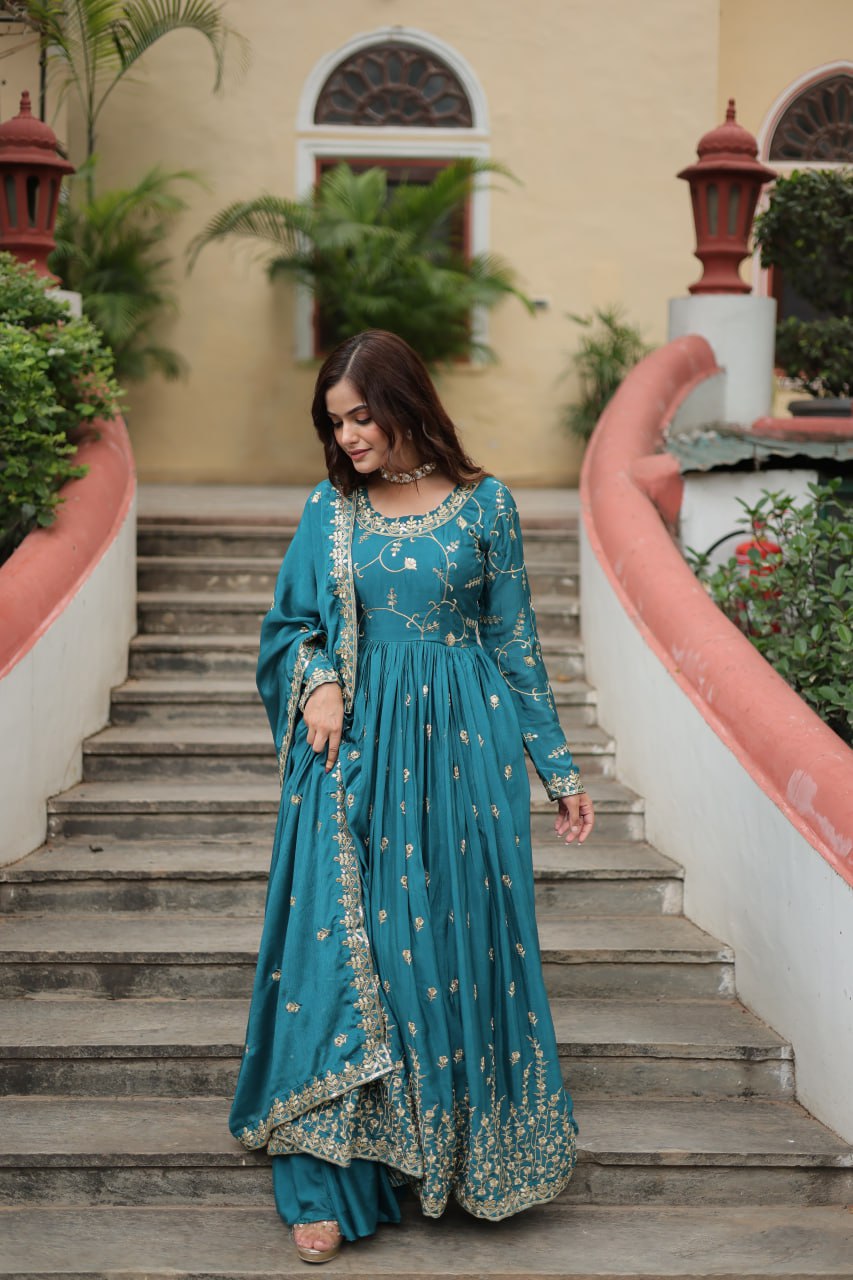 RUKSAR RAMA DESIGNER SHARARA SUIT SET