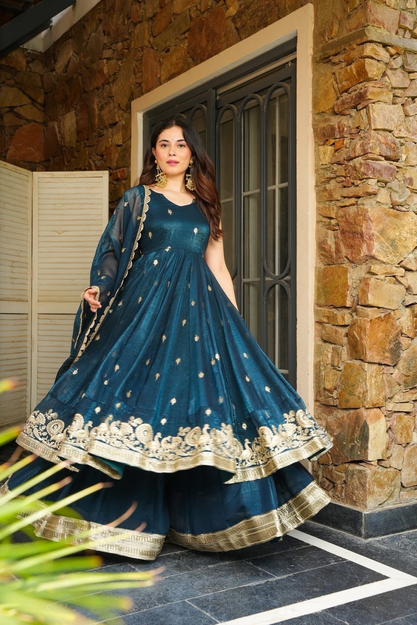 RASMIKA RAMA  COLOUR EMBROIDERED SUIT SET