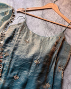 ALINA AQUA KURTA PLAZO SUIT SET