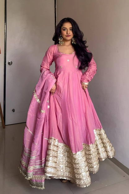 NEHA'S PINK  COLOUR TRENDING ANARKALI SUIT SET