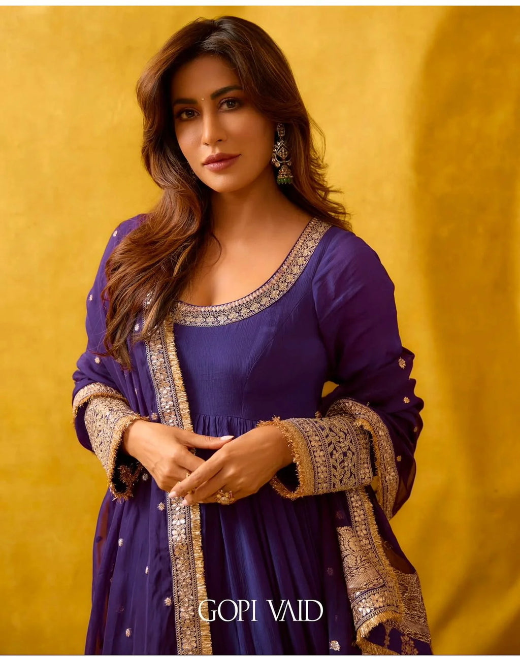 Aurelia Midnight Purple Anarkali Suit Set