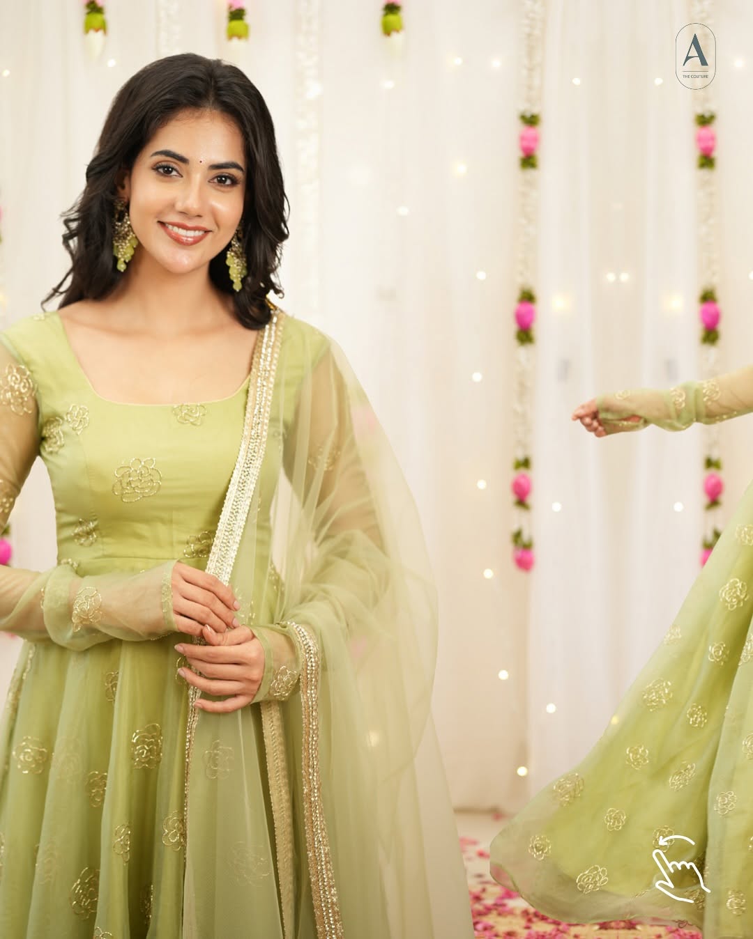 Liora Meadow Gleam Anarkali Suit Set