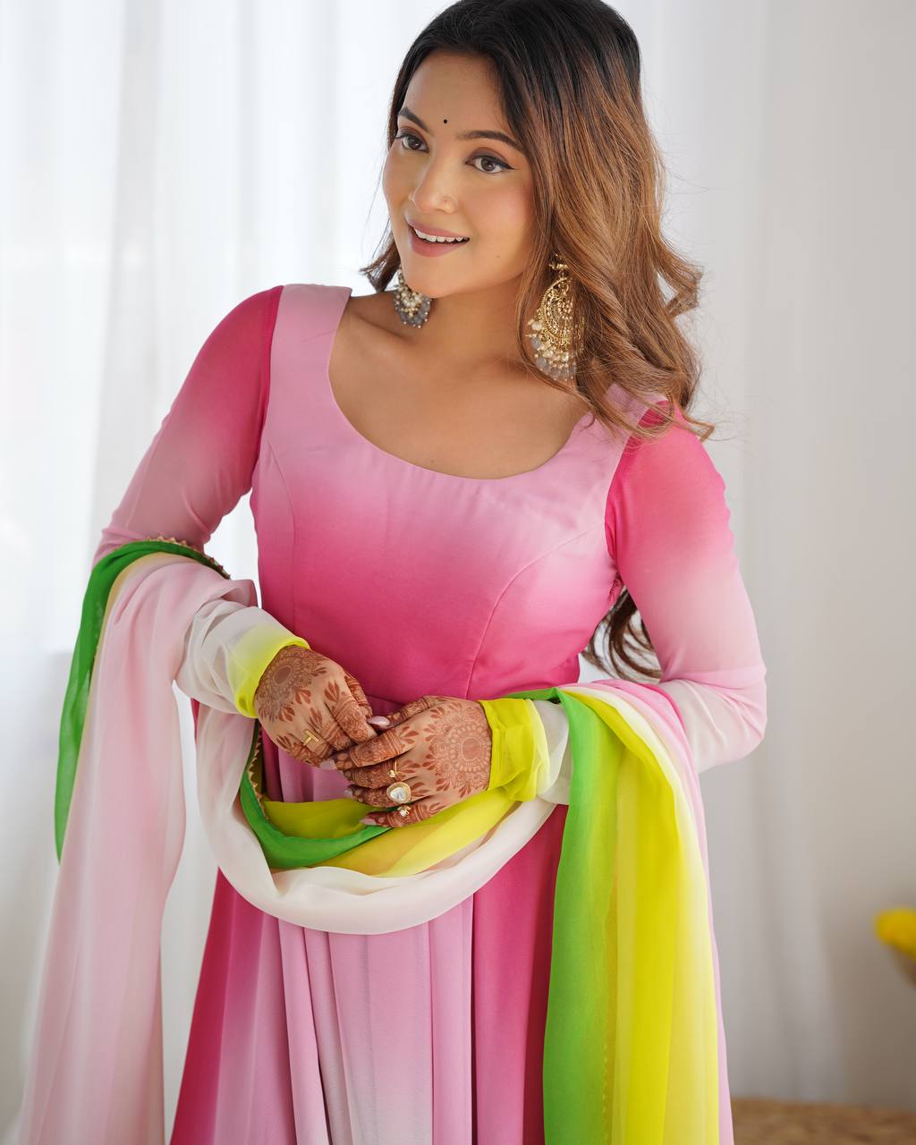 NEELAYA MULTICOLOR  LIGHTWEIGHT ANARKALI SUIT SET