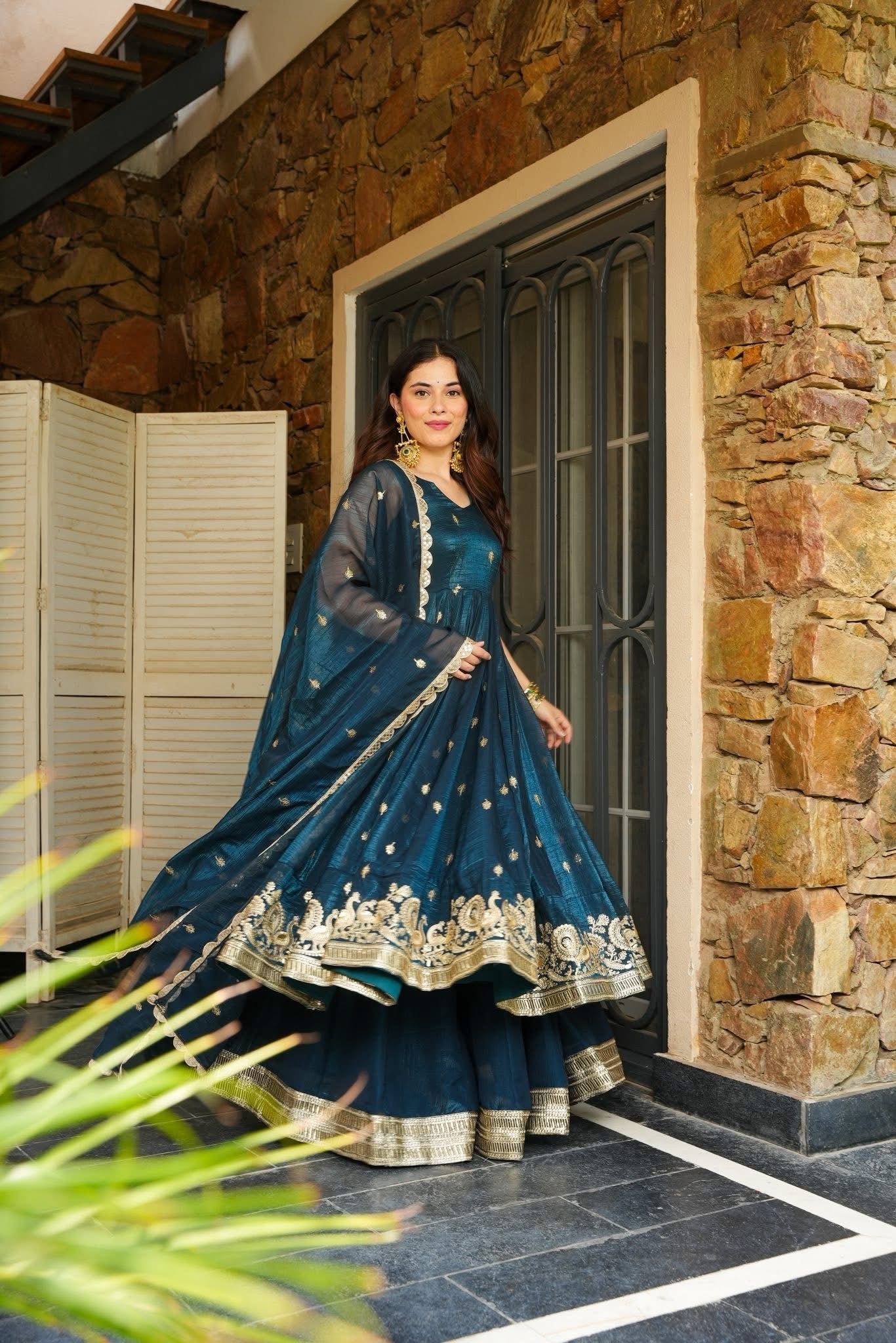 RASMIKA RAMA  COLOUR EMBROIDERED SUIT SET