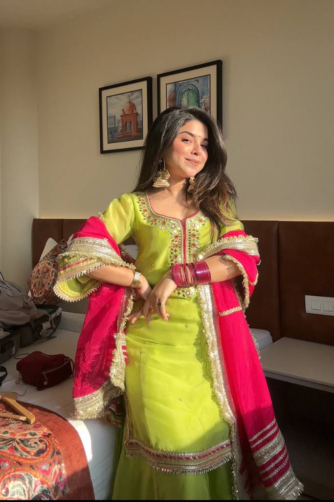 VARTIKA  NEON COLOUR SARARA SUIT