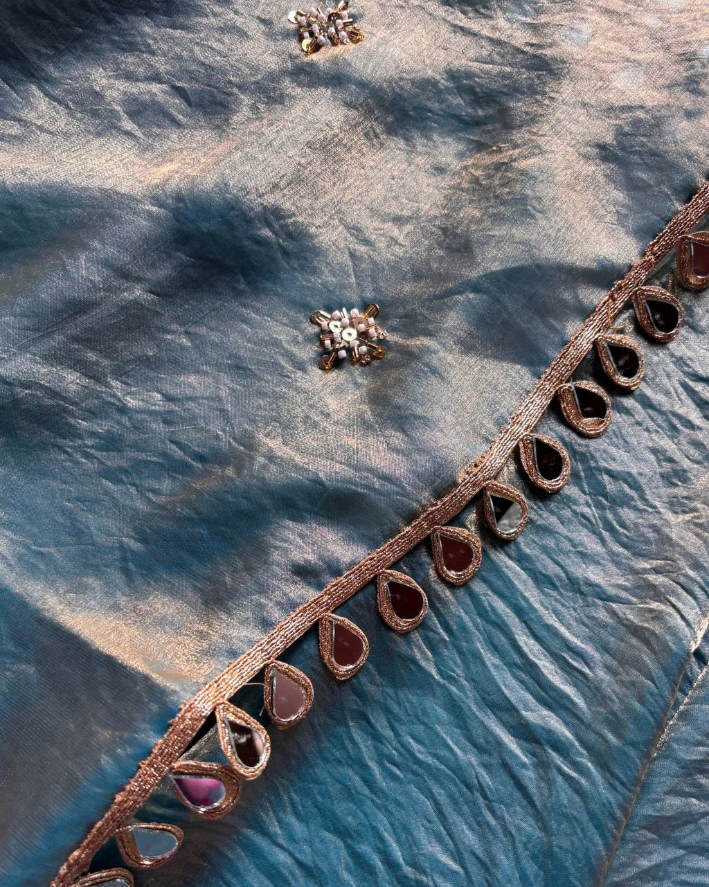 ALINA AQUA KURTA PLAZO SUIT SET