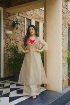 Mirror Work Anarkali Suit Set