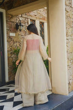 Mirror Work Anarkali Suit Set