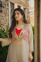 Mirror Work Anarkali Suit Set