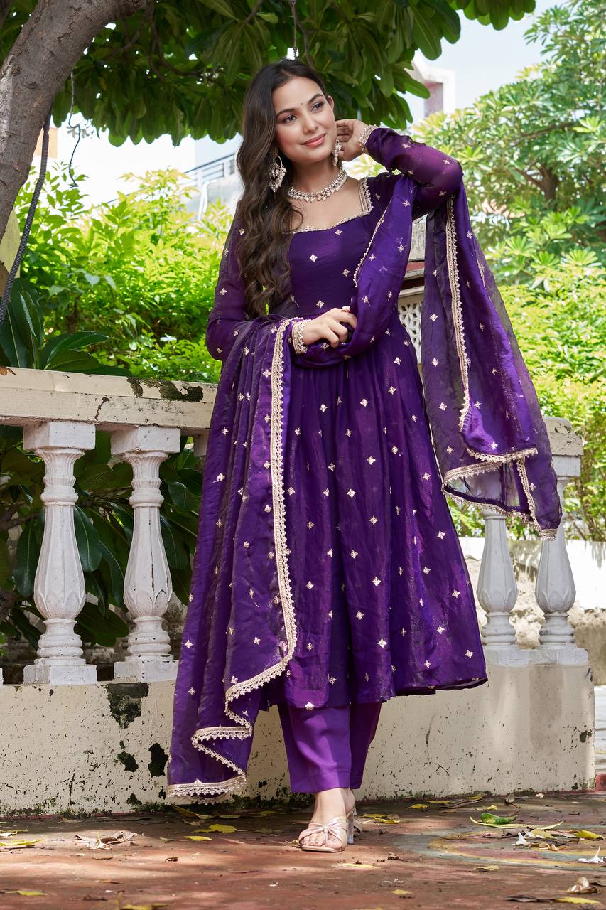Avyukta Royal Purple Traditional Suit Set