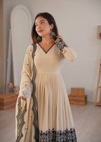 Zafira White Kurta Plazo Suit Set