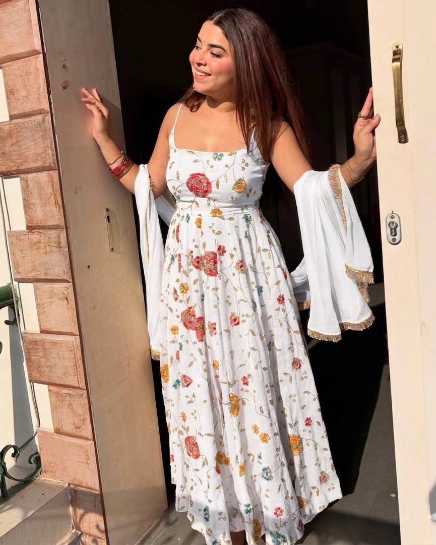 Moonflower Premium Festive Anarkali Suit Set
