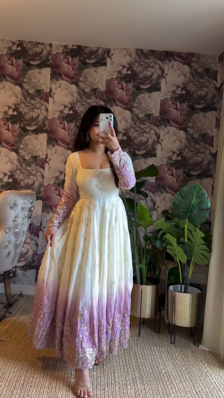 Serelina Ombre Grace Anarkali Suit Set