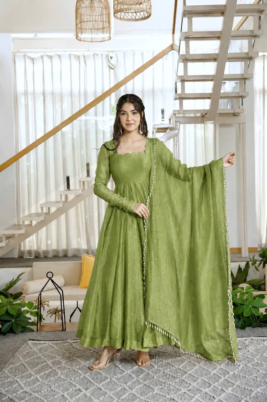 Green Kurta Set for Women Suit Set