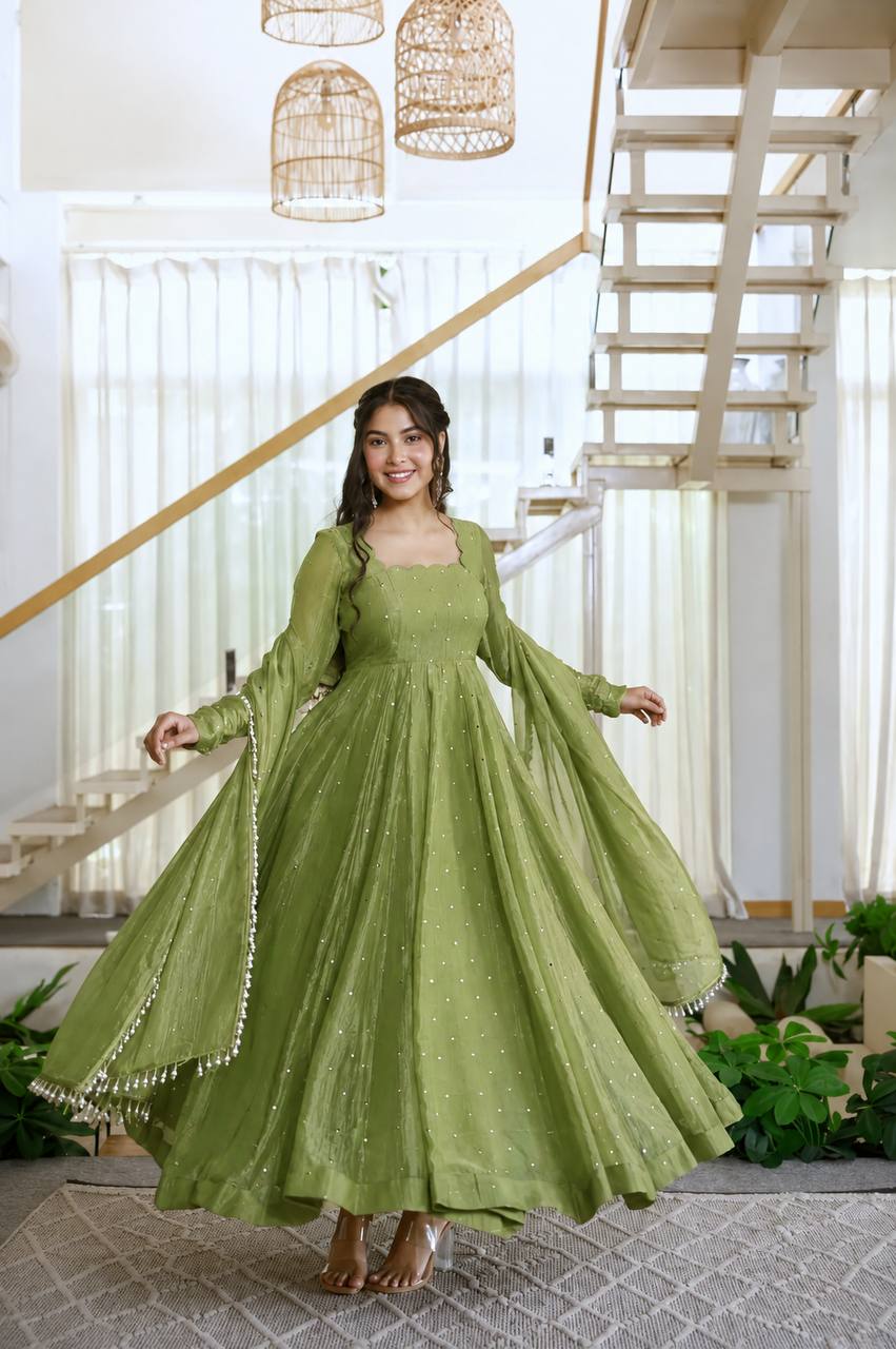 Green Kurta Set for Women Suit Set