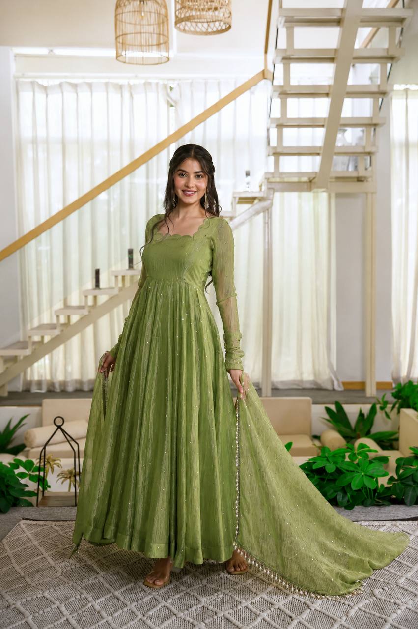 Green Kurta Set for Women Suit Set