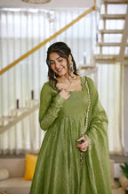 Green Kurta Set for Women Suit Set