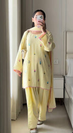 Sunshine Floral Ethnic Kurta Suit Set