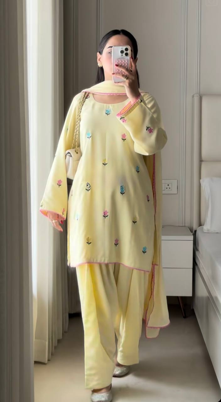Sunshine Floral Ethnic Kurta Suit Set