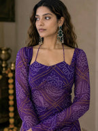 Purple sharara dress for women Suit Set