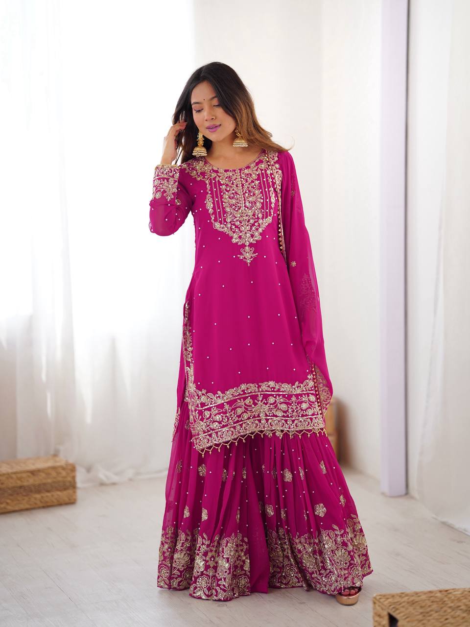 Aneesha Blush Pink Majesty Suit Set