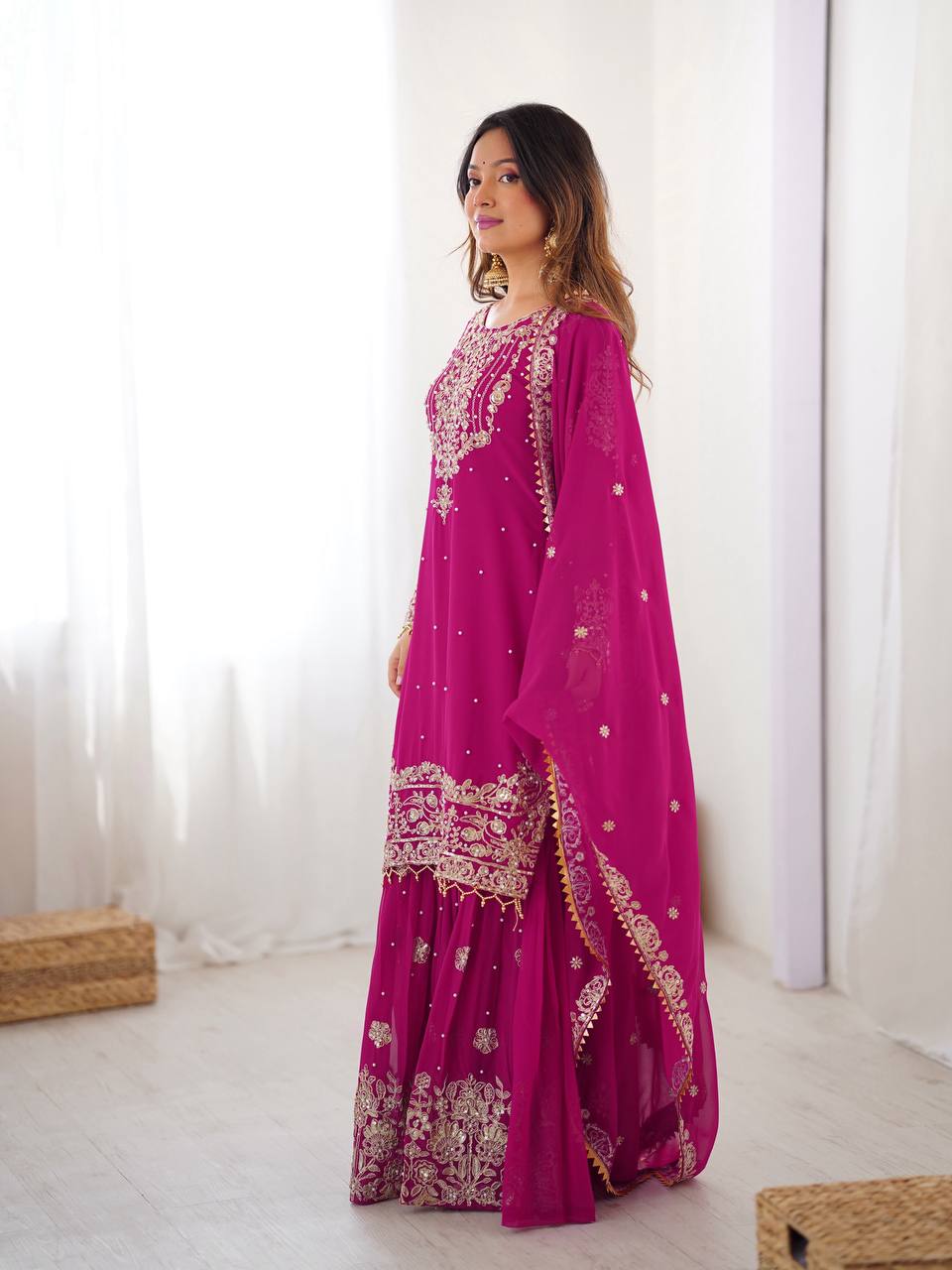 Aneesha Blush Pink Majesty Suit Set
