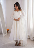 Afsana White Luxury Anarkali Suit Set