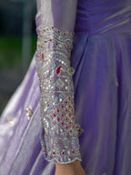 PIYA LAVENDER  EMBROIDARY ANARKALI SUIT SET