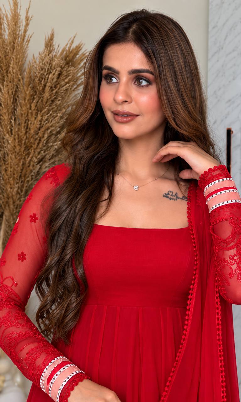 Rivaaz Ruby Anarkali Suit Set