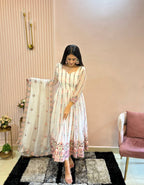 Rangrez White Anarkali Suit