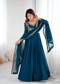 Ophirya Midnight Cascade Anarkali Suit Set