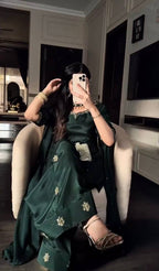 Bottle green ethnic wear for women suit set