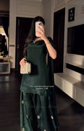 Bottle green ethnic wear for women suit set