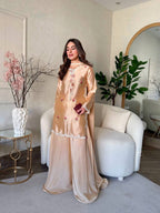 Peach Wedding wear Kurta Suit Set