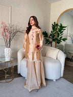 Peach Wedding wear Kurta Suit Set
